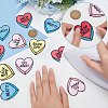 16Pcs 4 Colors Heart Computerized Embroidery Cloth Iron on Patches DIY-FG0004-41-3