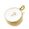 Brass with Enamel Pendants KK-D295-31G-02-3