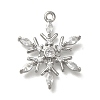 Rack Plating Brass Micro Pave Cubic Zirconia Pendants KK-M014-10B-P-1