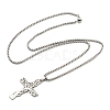 201 Stainless Steel Pendant Necklaces for Man NJEW-Q336-03A-P-5