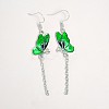 Alloy Enamel Butterfly Dangle Earrings for Women WG8FBC4-01-5