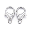 Platinum Plated Zinc Alloy Lobster Claw Clasps X-E105-3