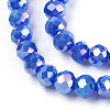 Electroplate Glass Beads Strands EGLA-A034-P10mm-B21-2
