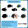 Rainbow Scratch Paper Art Pendant Decoration Kits DIY-WH20013-21C-6