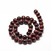 Natural Red Tiger Eye Round Bead Strands G-P072-52-6mm-2