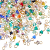 140Pcs 7 Styles Electroplate Glass Charms PALLOY-FH00184-1