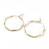 Brass Hoop Earrings EJEW-A056-38G-1