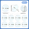 80Pcs Plastic Brooch Base Settings KY-SC0002-39B-2