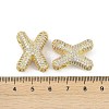 Brass Micro Pave Clear Cubic Zirconia Pendants KK-Z041-01G-X-3