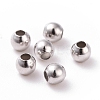 Rhodium Plated 925 Sterling Silver Spacer Beads STER-L063-01P-3