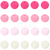 Rubberized Style Imitated Silicone Acrylic Beads MACR-PA0001-06C-01-6