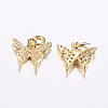 Long-Lasting Plated Brass Micro Pave Cubic Zirconia Charms ZIRC-F069-32G-2