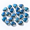 Transparent Spray Painted Glass Beads GLAA-T016-30A-1