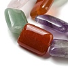 Natural Amethyst & Rose Quartz & Red Agate & Green Aventurine & Tiger Eye Beads Strands G-T121-24-4