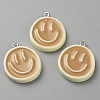 Opaque Resin Enamel Pendants LS-RESI-WH0036-20I-2