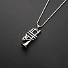 Alloy Musical Instruments Bugle Call Pendant Necklace with Stainless Steel Box Chains for Men Women MUSI-PW0001-04B-1