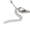 Beaded Necklaces & 304 Stainless Steel Satellite Chain Necklace Sets NJEW-JN03459-7