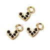 Brass Micro Pave Cubic Zirconia Charms ZIRC-F111-08G-01-1