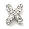 Platinum Plated Brass Micro Pave Cubic Zirconia Pendants KK-L073-001P-X-1