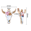 50Pcs 5 Style Zinc Alloy Enamel Pendants PALLOY-CJ0001-145-2