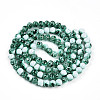 Transparent Baking Paint Glass Beads Strands X-DGLA-N009-8mm-06-3