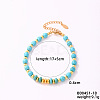 Fashionable Korean Style Brass Synthetic Turquoise Bracelets LH9898-9-1