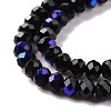 Electroplate Opaque Solid Color Glass Beads Strands X1-EGLA-A034-P8mm-L01-3