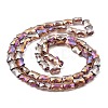 AB Color Plated Transparent Glass Beads Strands EGLA-P051-06A-A14-3