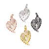 Brass Micro Pave Cubic Zirconia Pendants ZIRC-P060-23-1