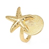 Ocean Theme Brass Cuff Rings RJEW-C135-01G-12-4