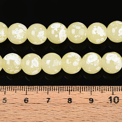 Baking Paint Glass Beads Strands DGLA-N015-10mm-08-1