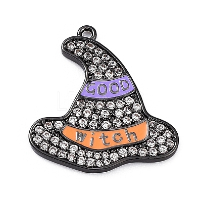 Rack Plating Brass Cubic Zirconia Pendants KK-D031-07B-02-1