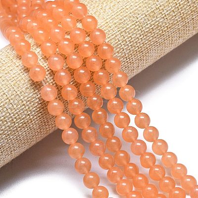 Natural Malaysia Jade Beads Strands G-L645-C01-8mm-20-1