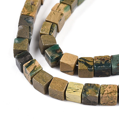 Natural Verdite Stone Beads Strands G-T140-47B-1