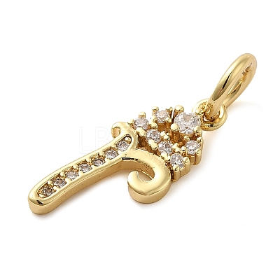 Brass Micro Pave Cubic Zirconia Pendants KK-M273-01G-R-1