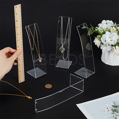 Acrylic Necklace Display Stands NDIS-WH0003-015A-1