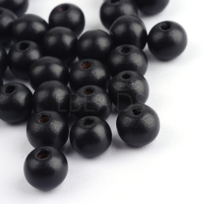 Dyed Natural Wood Beads X-WOOD-S662-7x8mm-06-1