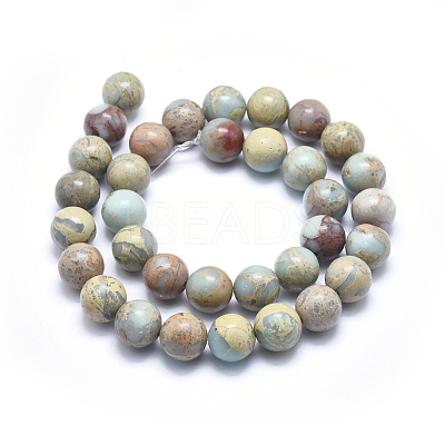 Natural Aqua Terra Jasper Beads Strands G-N0128-48F-4mm-1