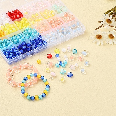 392Pcs 24 Style Transparent Acrylic Beads TACR-YW0001-27-1