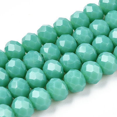 Opaque Solid Color Glass Beads Strands EGLA-A034-P8mm-D31-1
