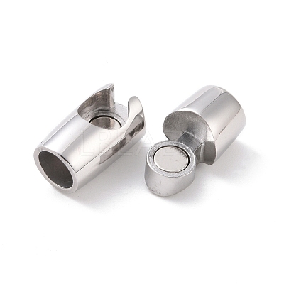 304 Stainless Steel Magnetic Clasps with Glue-in Ends STAS-G276-31-1