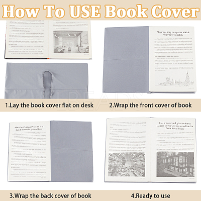 Elastic Fabric Book Covers AJEW-CP0008-68D-1