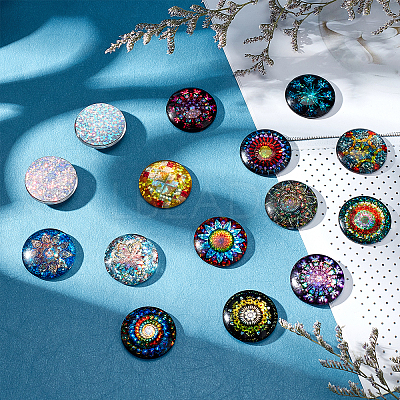 Glass Cabochons GLAA-WH0022-64B-1