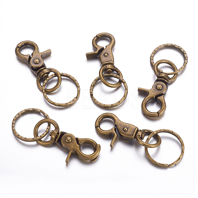 Iron Swivel Clasps with Key Rings HJEW-H017-AB-1