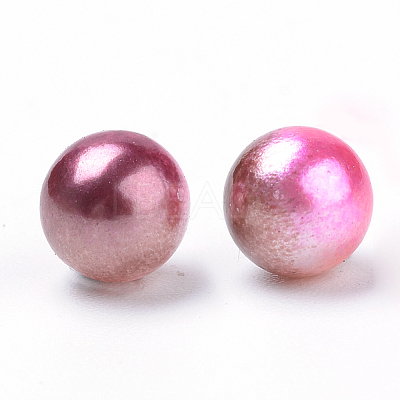 Rainbow Acrylic Imitation Pearl Beads OACR-R065-10mm-A10-1