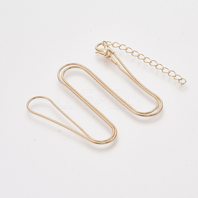 Brass Round Snake Chain Necklace Making MAK-T006-11A-KC-1