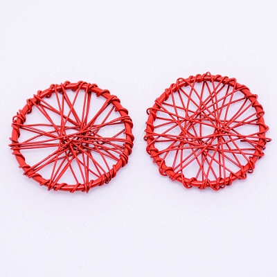 Wrapped Wire Iron Pendants IFIN-WH0053-41A-02-1