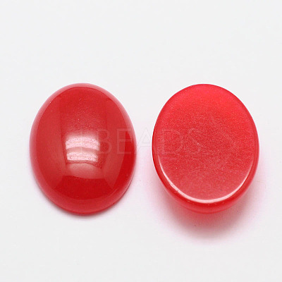 Dyed Oval Natural Jade Cabochons G-K021-14x10mm-07-1