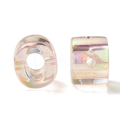 UV Plating Rainbow Iridescent Acrylic Beads OACR-C012-02F-1-1
