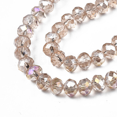 Electroplate Glass Beads Strands EGLA-A034-T6mm-B24-1